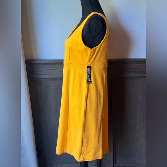 New York & Company Vibrant fall Yellow Midi Dress NWT - Picture 3 of 7